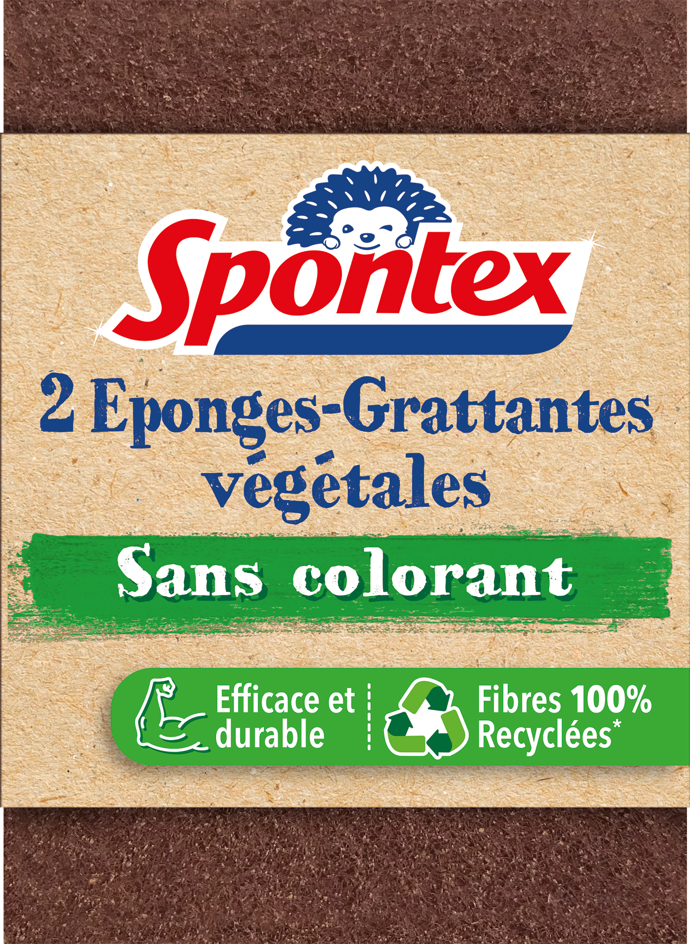 SPONTEX - 2 GRATTE EPONGES STOP GRAISSE - Les Indispensables au Quotidien/ Eponges, Grattoirs, Serpières, Lavettes 