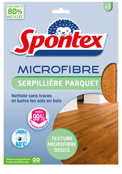 Lingettes serpillères nettoyantes pour sols spécial parquet, Carolin (x 15)